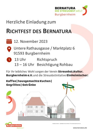 Plakat Richtfest Bernatura_2023_11_12