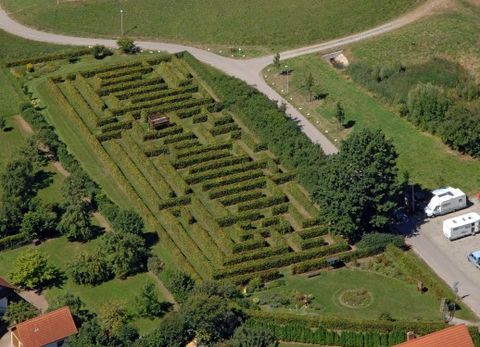 Labyrinth Burgbernheim vom Turm aus fotografiert