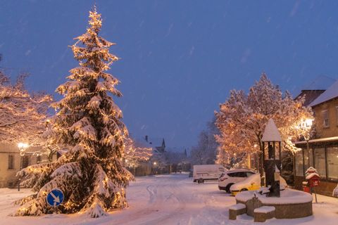 Marktplatz im Winter